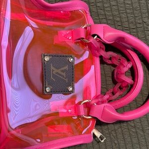 Louis Vuitton Pink Transparent Tote